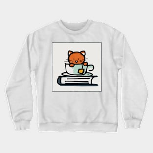 Cats Coffee and Books Crewneck Sweatshirt